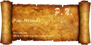 Pap Niobé névjegykártya